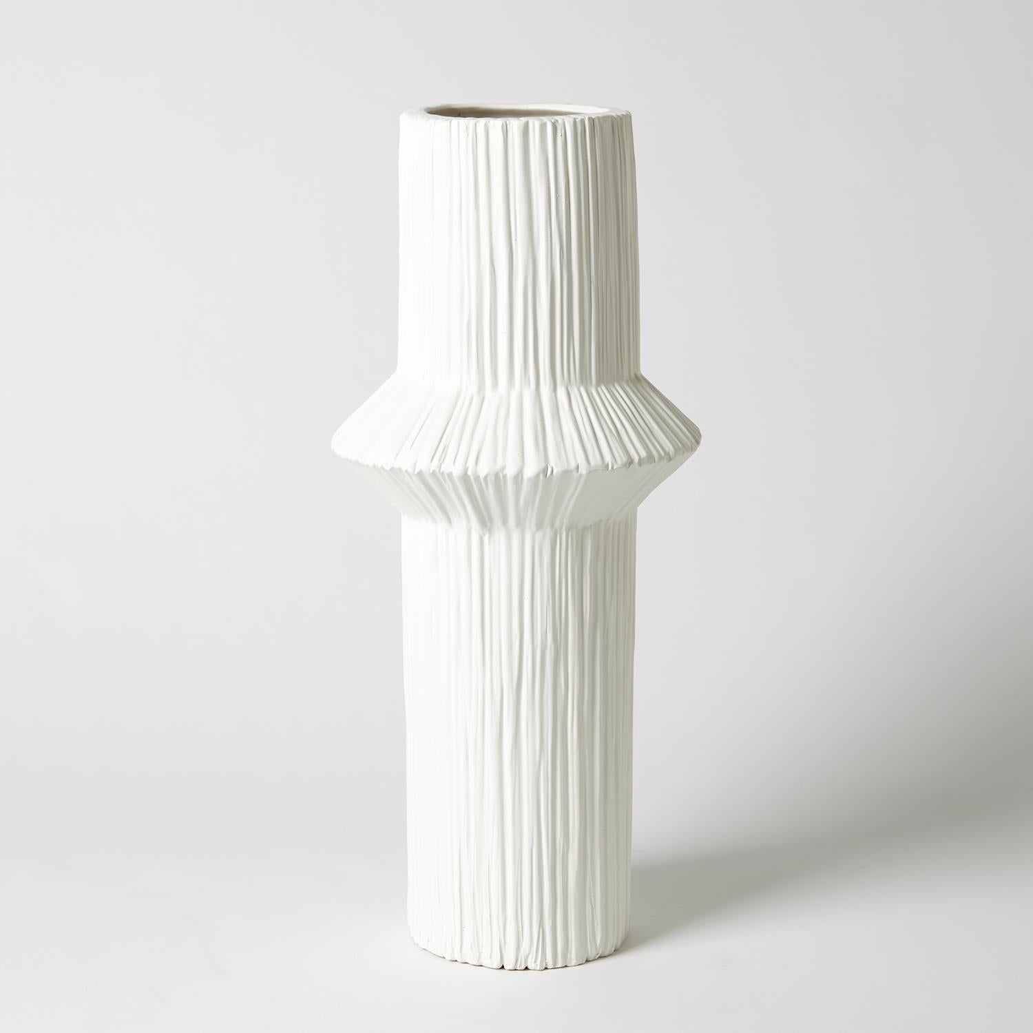 Ascending Ring Vase- Matte White- High - Prelude Living product image