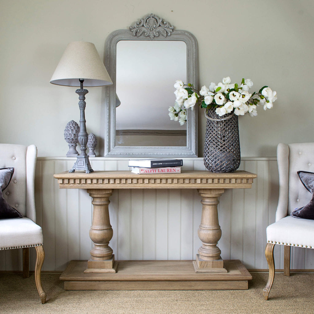 Claremont weathered oak console table