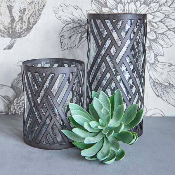 Lattice Hurricane Lamps