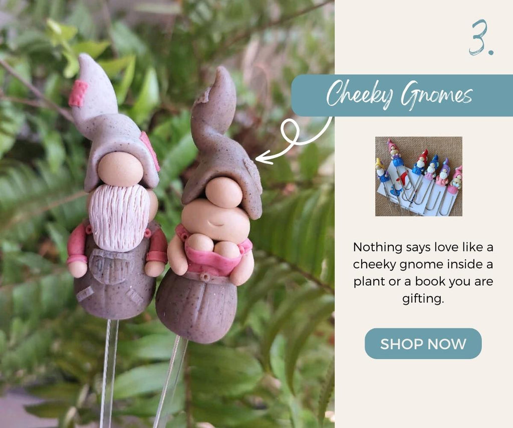 Cheeky handmade gnomes to dress up your gifts