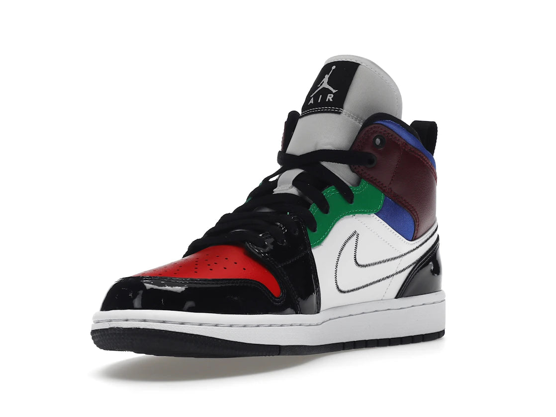 Air Jordan 1 Mid SE Black White Multi-Color
