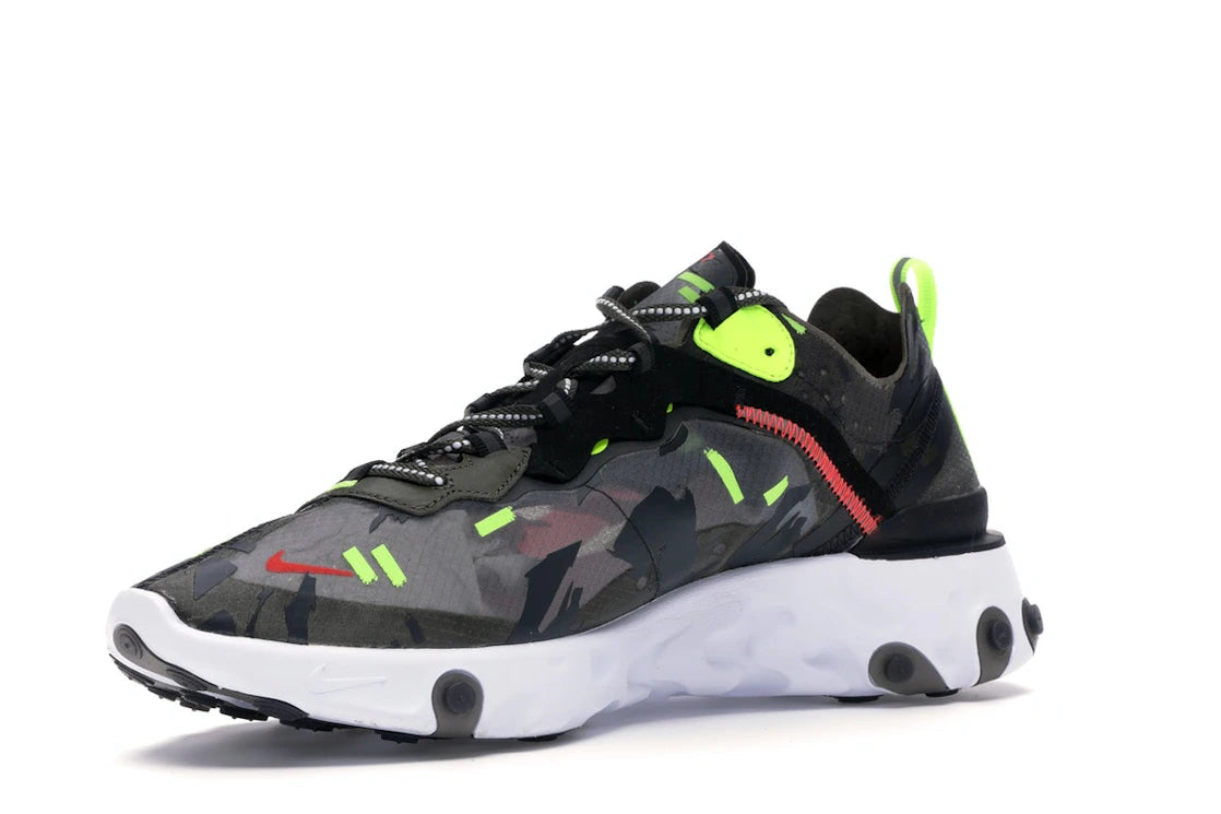Nike React Element 87 Medium Olive Bright Crimson