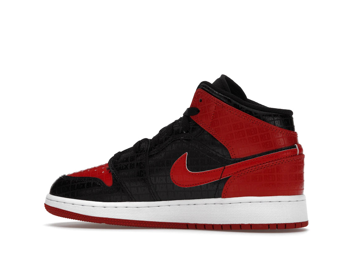 Air Jordan 1 Mid Bred Text