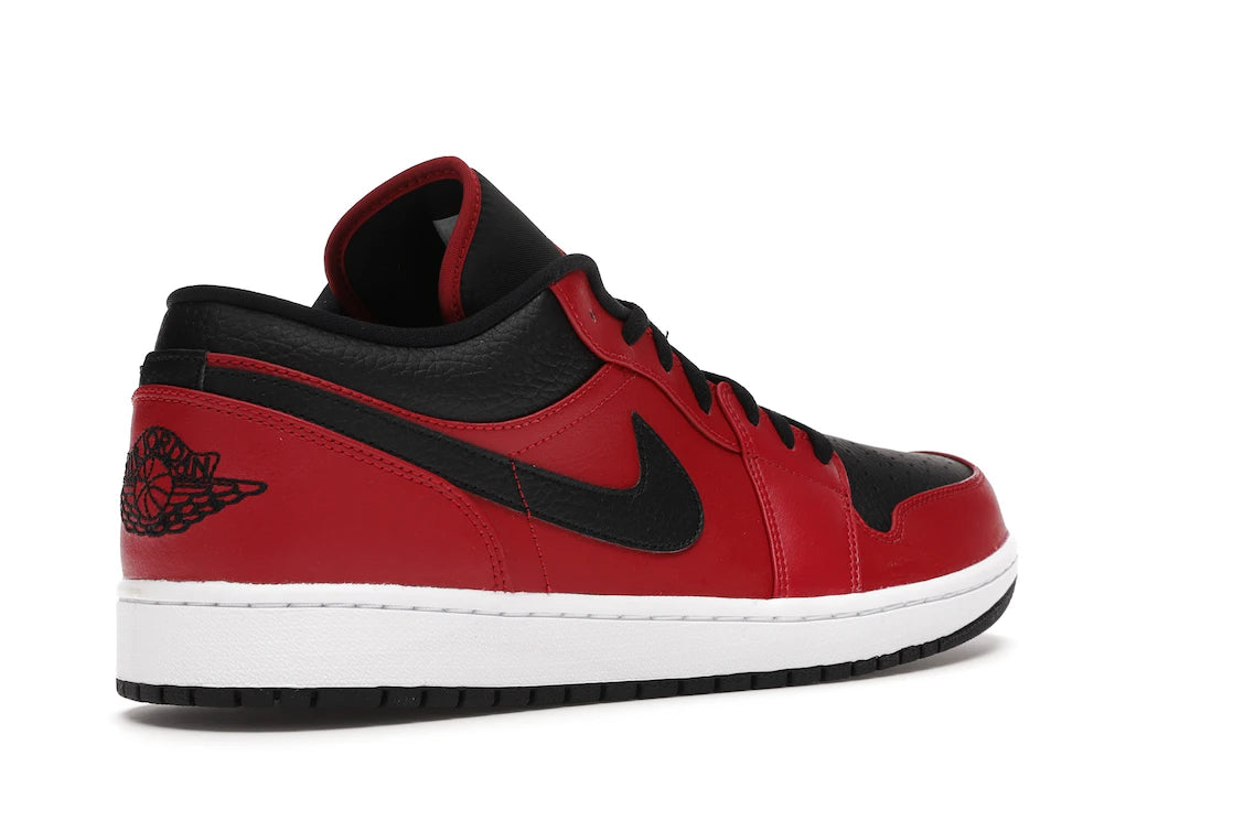 Air Jordan 1 Low Reverse Bred Pebbled Swoosh