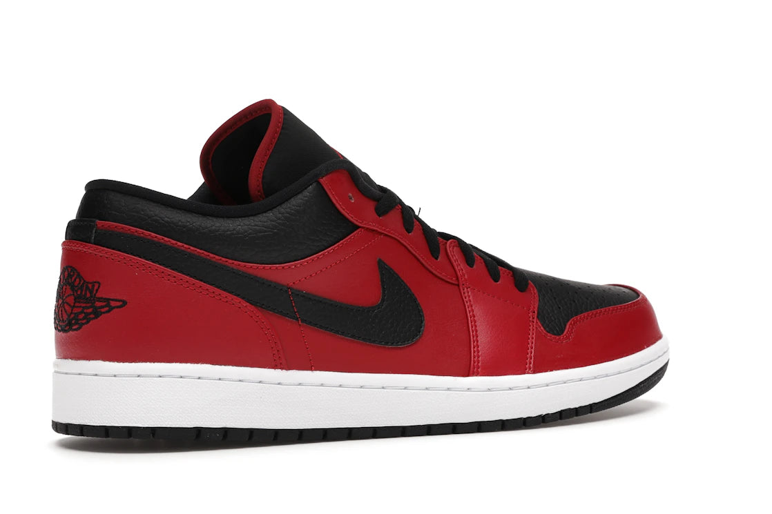 Air Jordan 1 Low Reverse Bred Pebbled Swoosh