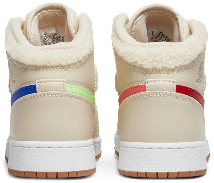 Air Jordan 1 Mid Fleece Pearl White