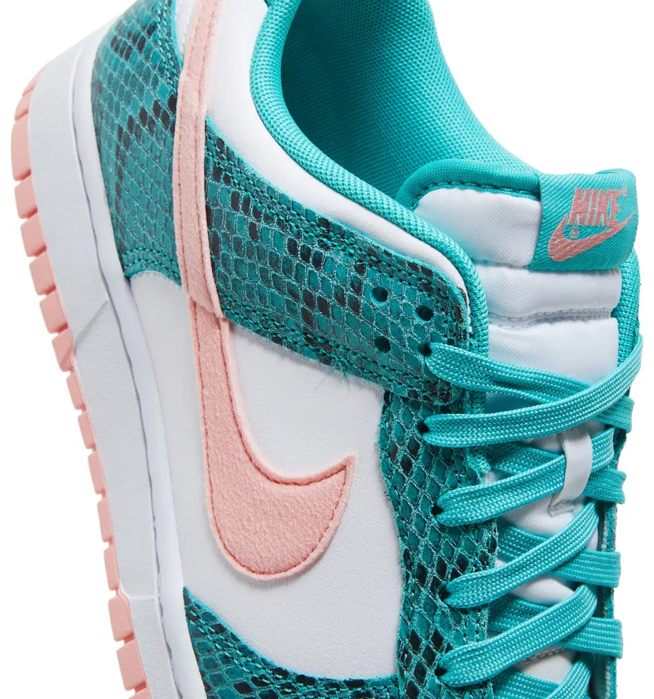 Nike Dunk Low Snakeskin Washed Teal Bleached Coral