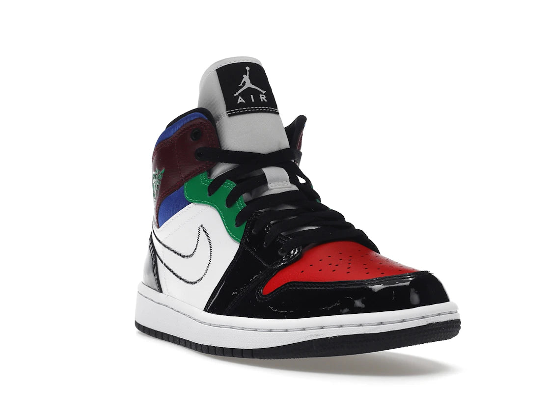 Air Jordan 1 Mid SE Black White Multi-Color