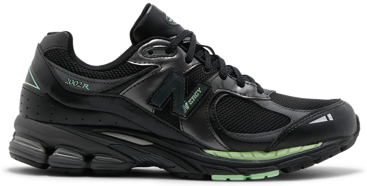 New Balance 2002R Black Silver Green