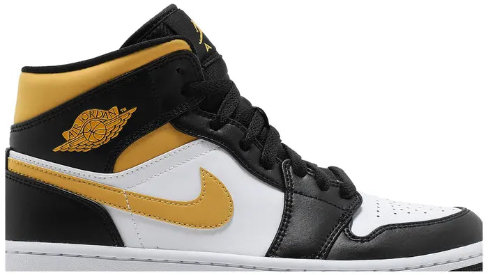 Air Jordan 1 Mid White Pollen Black