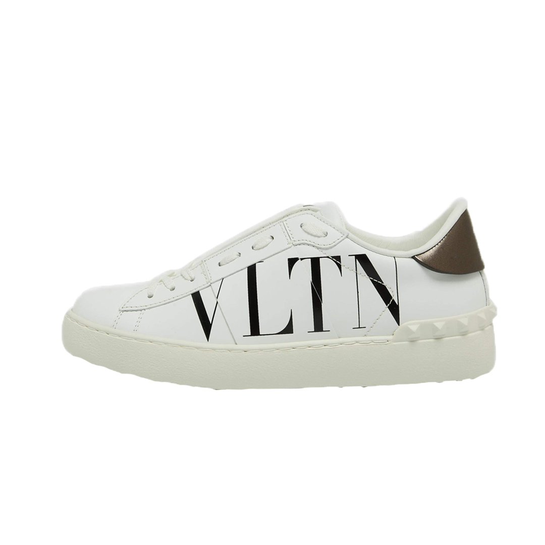 Valentino White/Grey Leather VLTN Rockstud