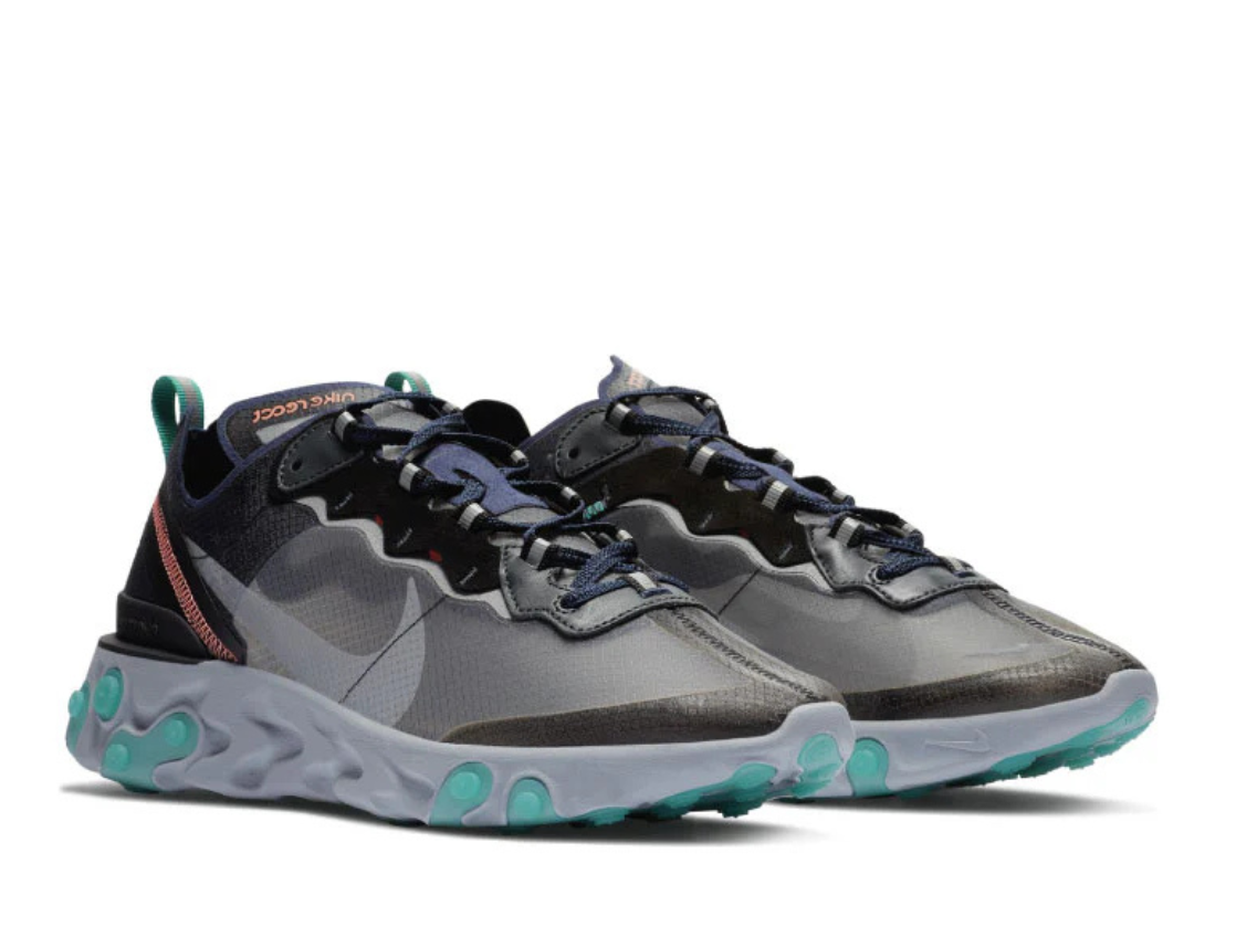 Nike React Element 87 Black Neptune Green