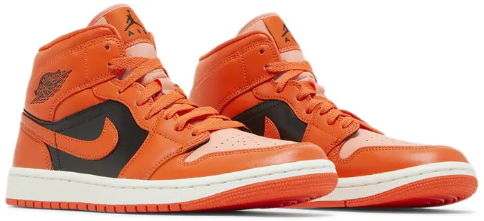 Air Jordan 1 Mid Orange Black