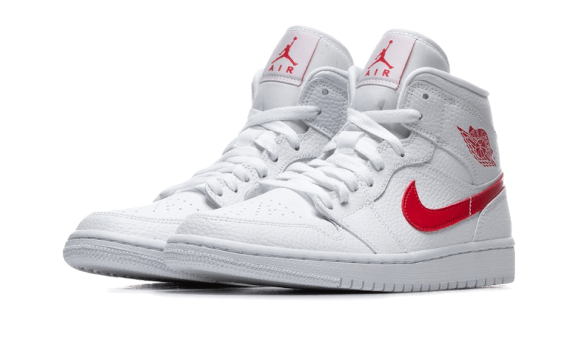 Air Jordan 1 Mid White University Red