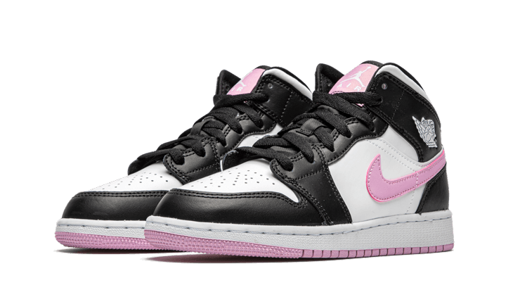 Air Jordan 1 Mid White Black Light Arctic Pink