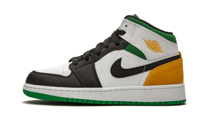 Air Jordan 1 Mid SE White Laser Orange Lucky Green