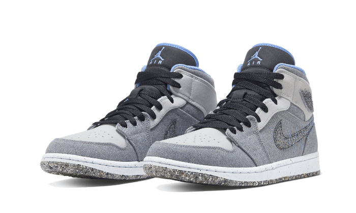 Air Jordan 1 Mid Crater Grey University Blue