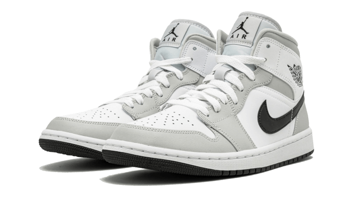 Air Jordan 1 Mid White Light Smoke Grey