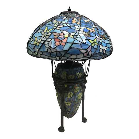 Antipoison inschakelen Miniatuur Louis C Tiffany Replica Butterfly Lamp with Mosaic Base