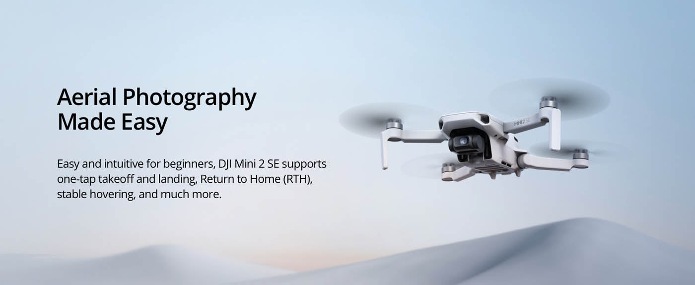 DJI Mini 2 SE, Mini drone caméra pliable, léger avec vidéo 2,7K, Modes  intelligents, Transm.