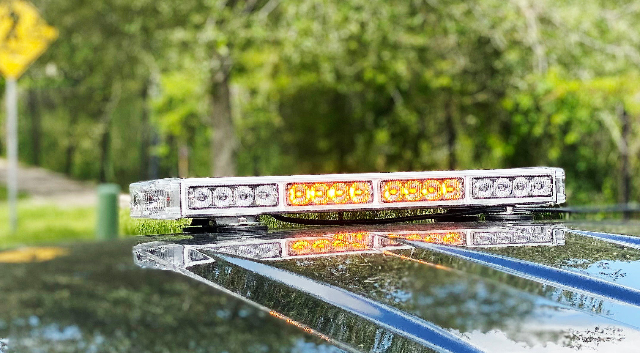 New- 20 Inch Mini Emergency Light Bar, TIR Optics - Black Oak LED