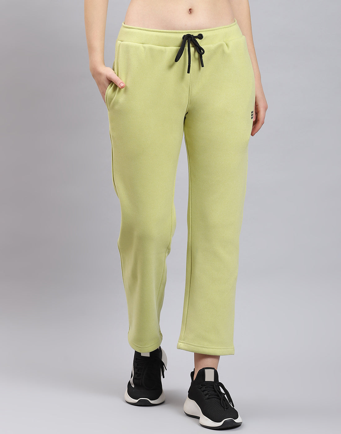 Buy Women Green Regular Fit Solid Casual Track Pants Online - 609555