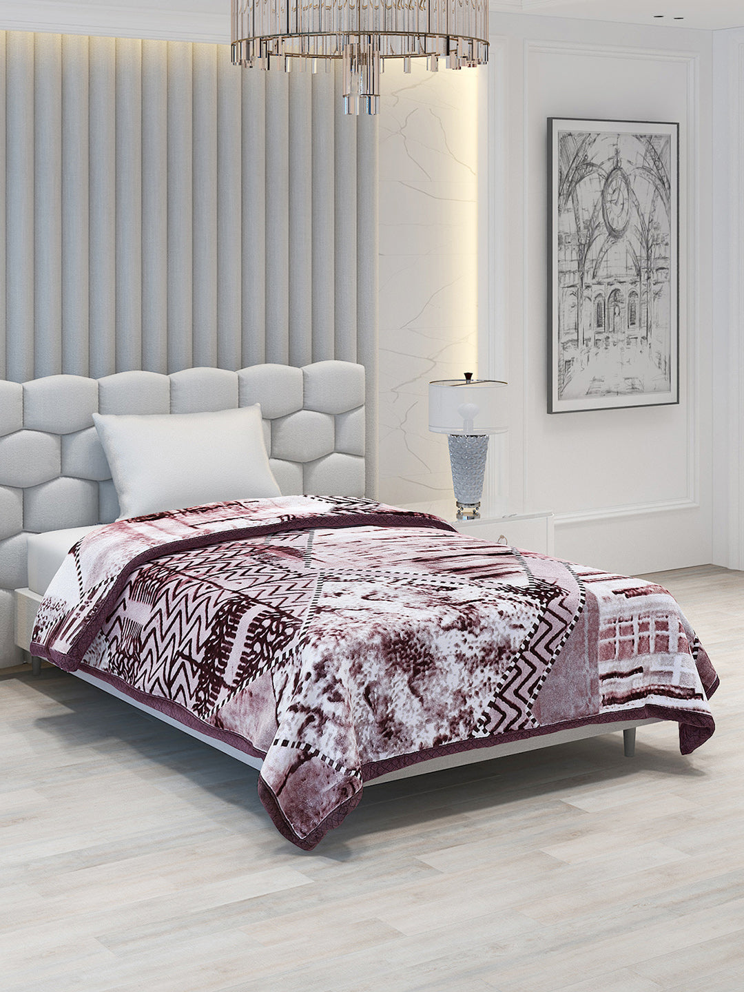 Buy Printed Double Bed Blanket for Mild Winter -2 Ply Online in