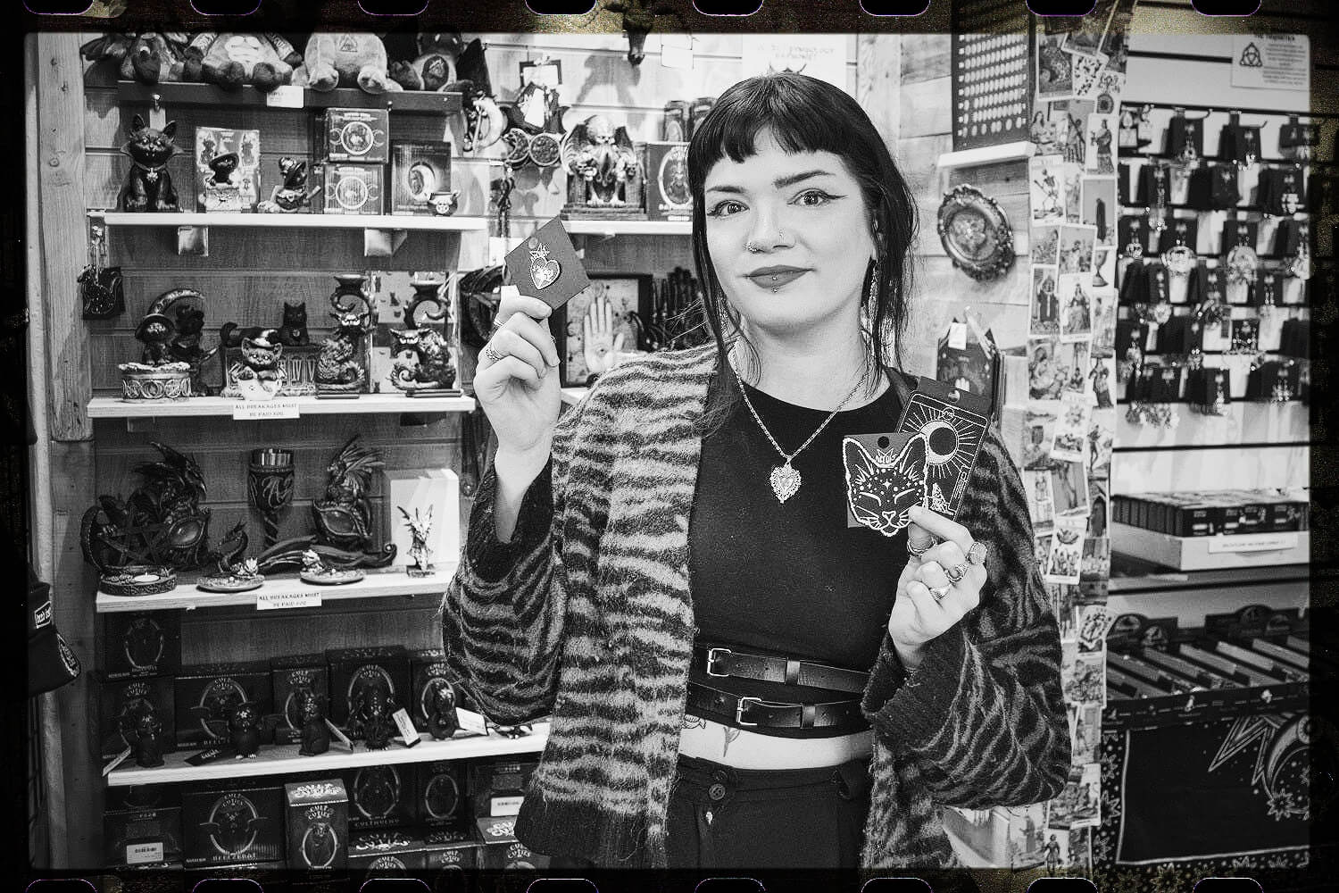 Lauren in the Shop | Occult Patches & Pins