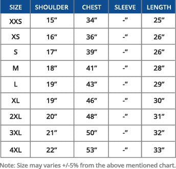 Beam Long Sleeve Sweat Shirt Size Chart