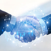 Technology partnership handshake