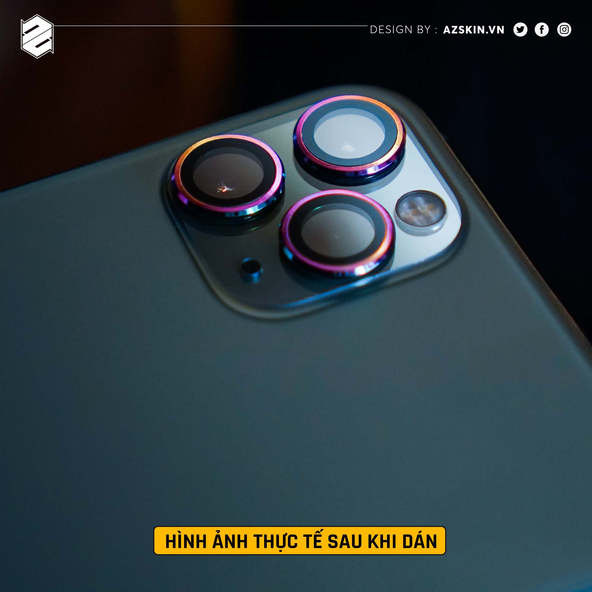 Hình ảnh thực tế dán kính bảo vệ camera iPhone 12 Pro Max