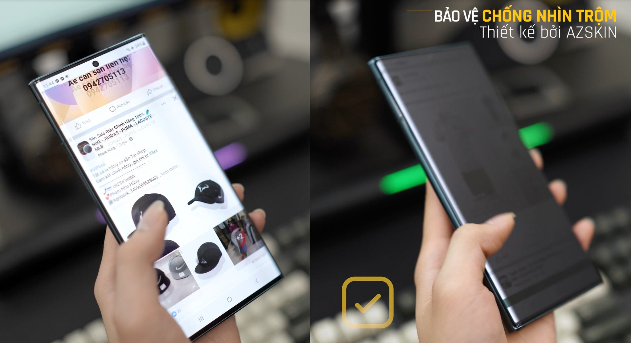 Dán chống nhìn trộm màn hình Galaxy S10/S10 Plus