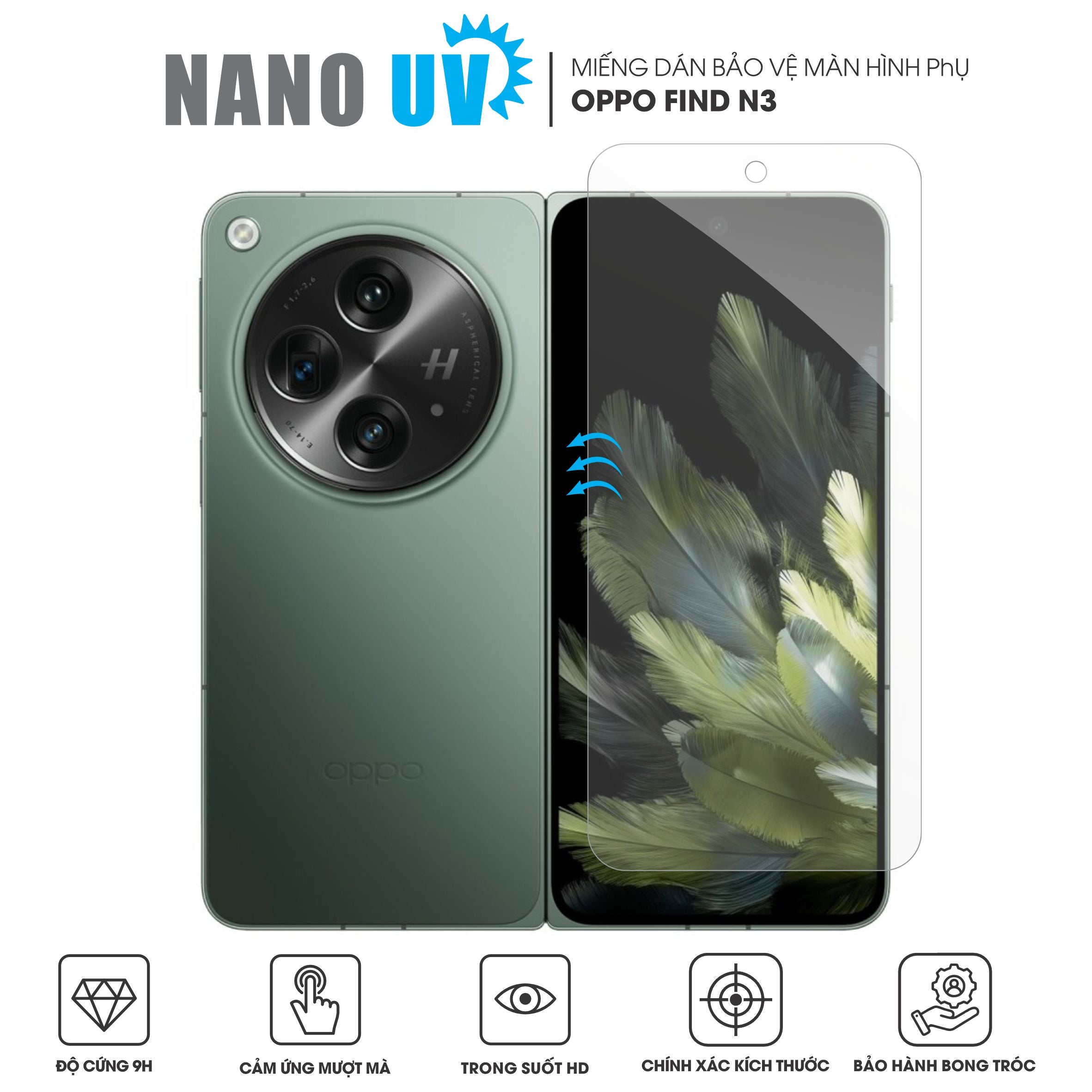 Miếng dán chống xước màn hình điện thoại Nano UV