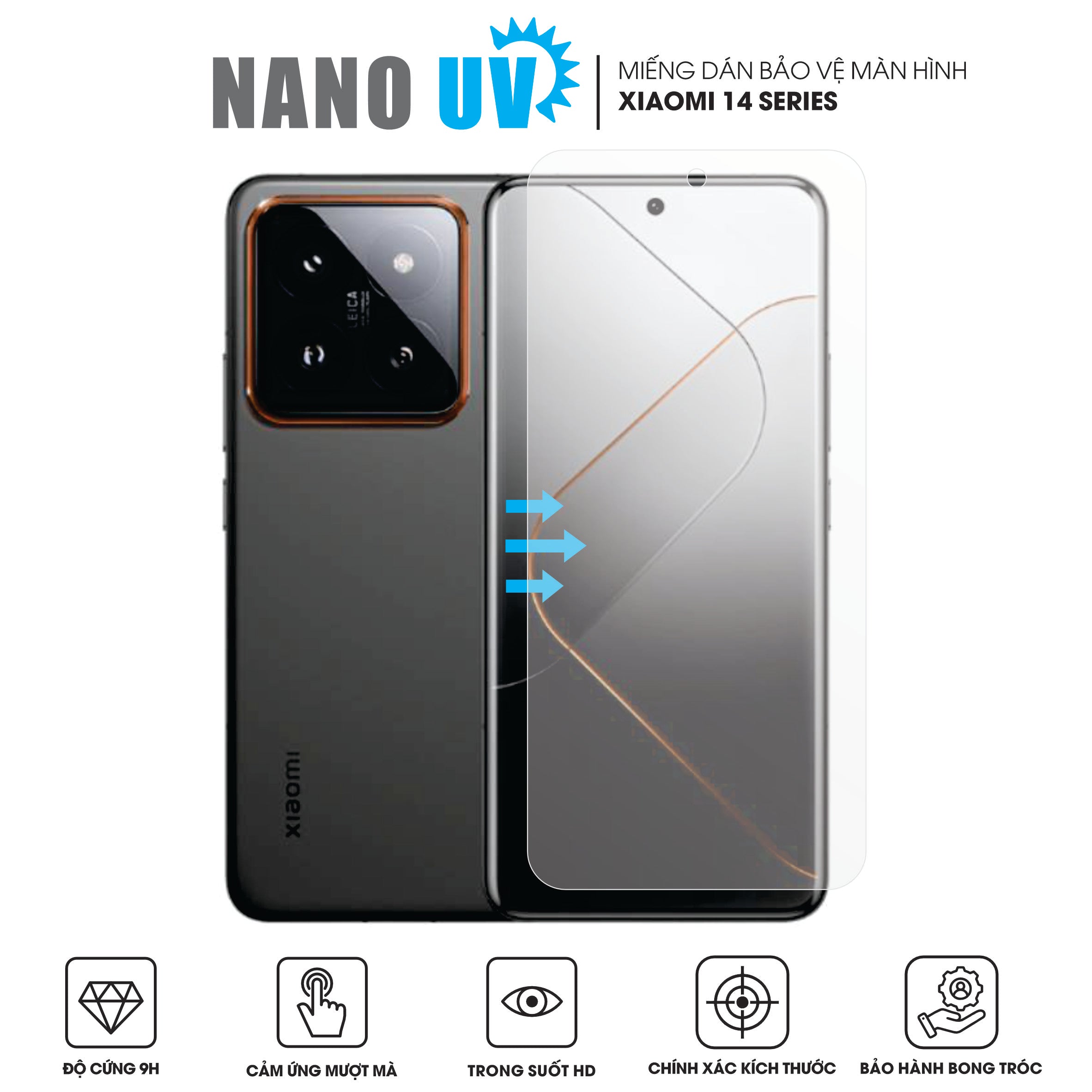 Miếng dán màn hình Nano UV chống xước