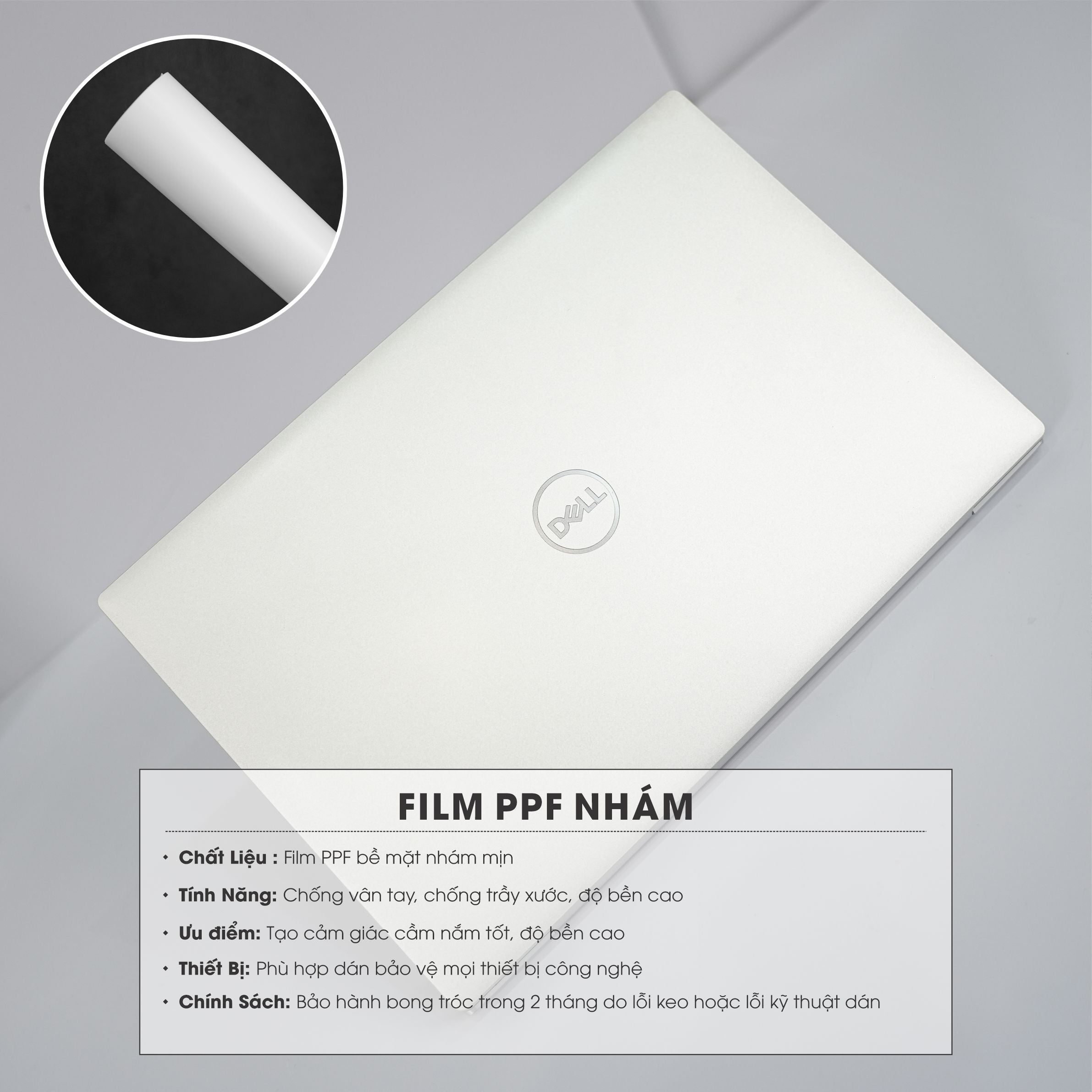 Chất liệu film PPF nhám dán chống xước laptop và Macbook