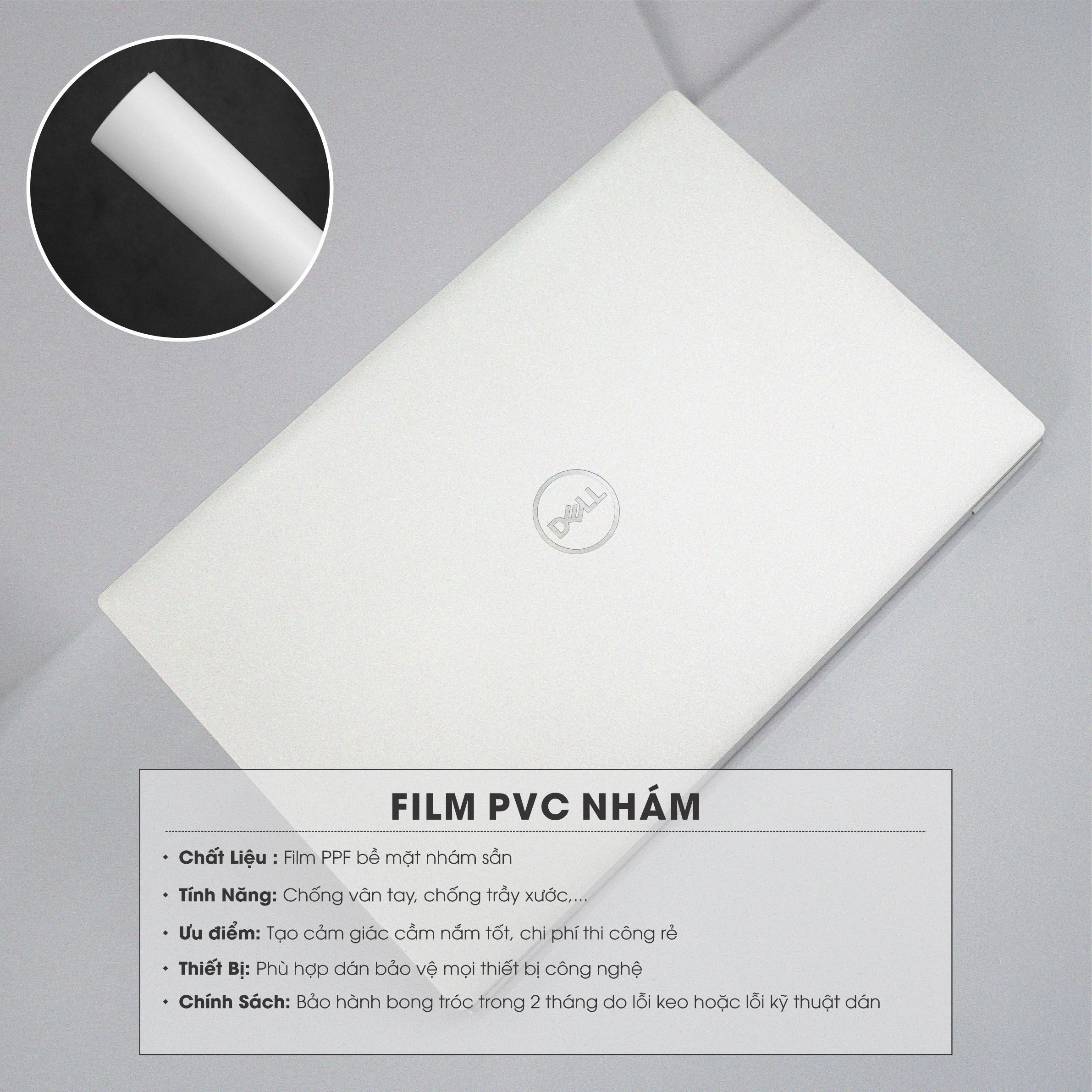 Chất liệu decal PVC dán chống xước laptop