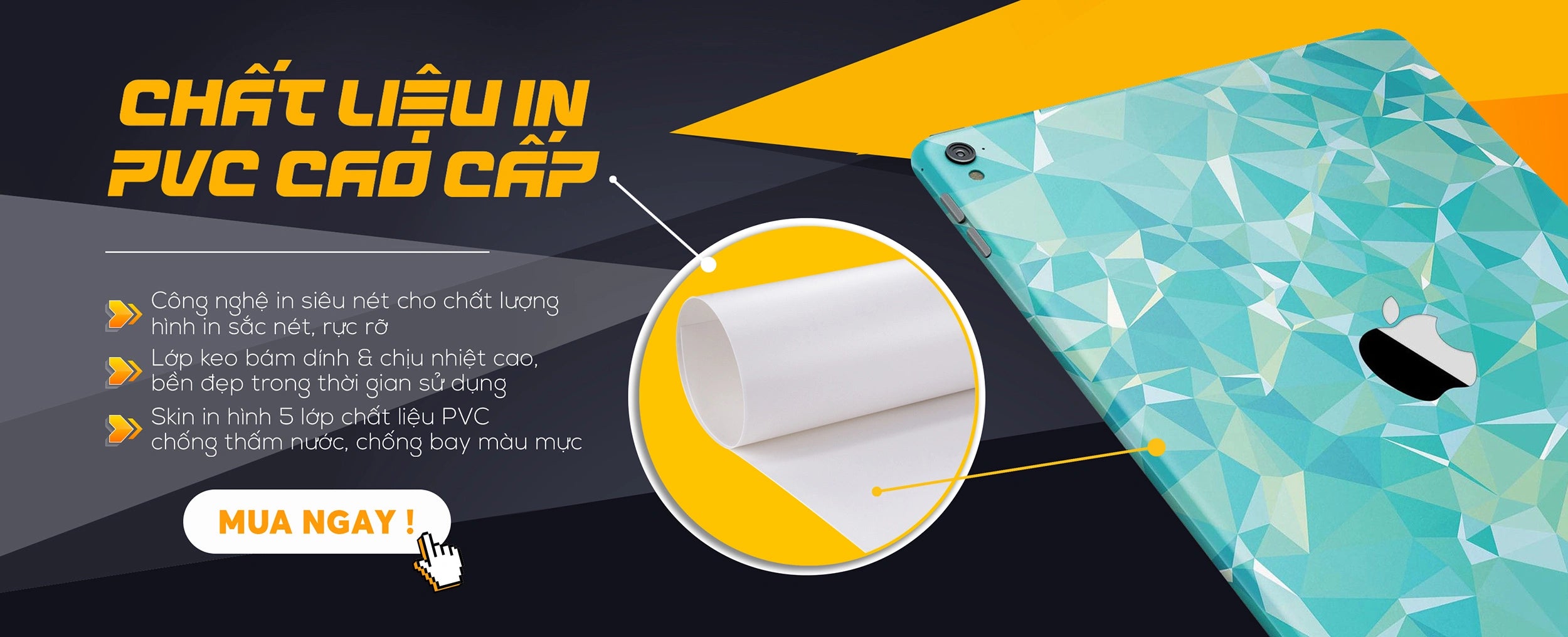 Chất liệu miếng dán skin máy tính bảng Xiaomi Mi Pad