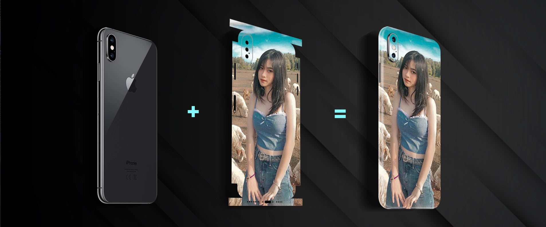 Skin in hình thiết kế cho iphone x/xs/xs max