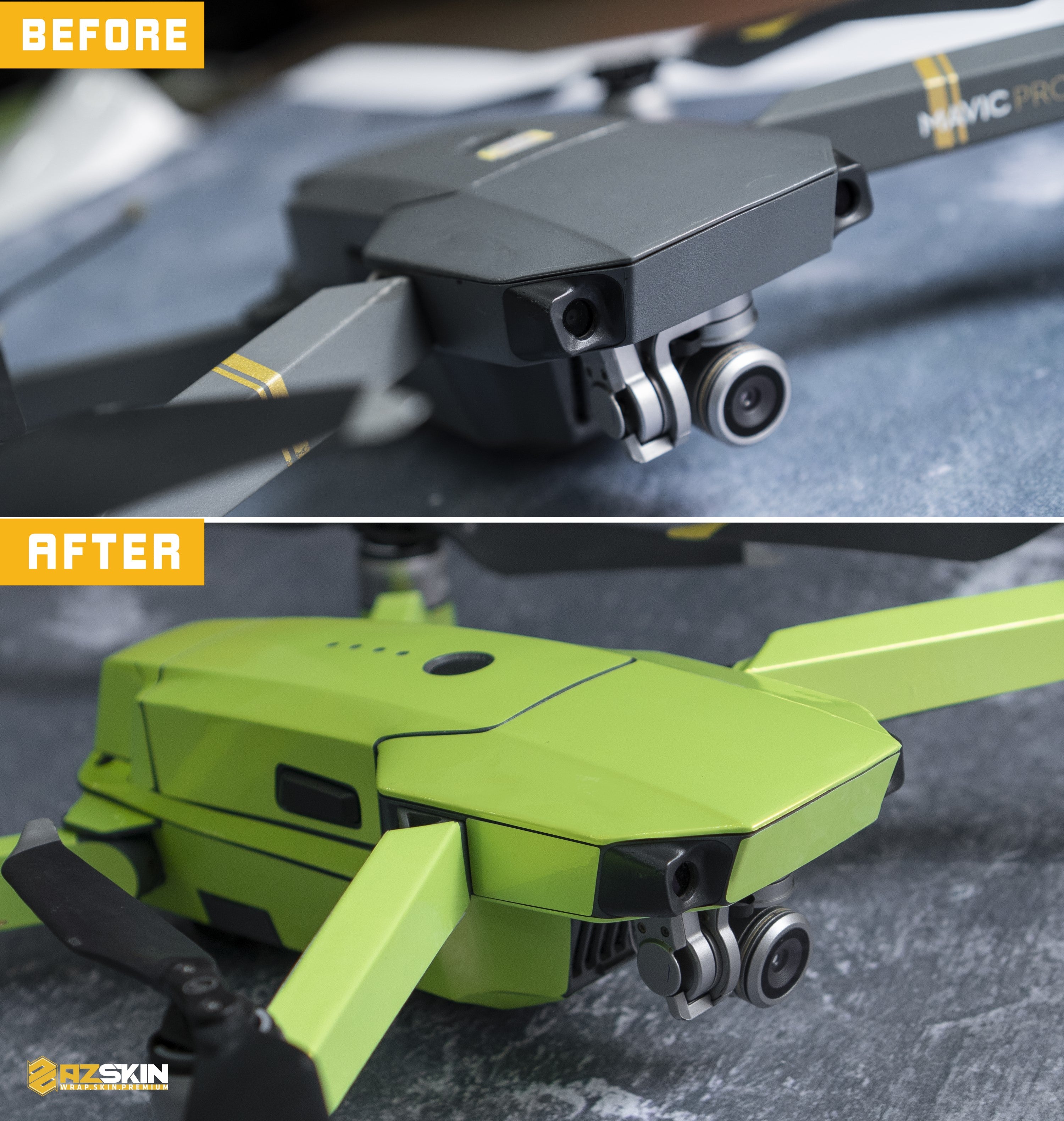 Dán skin drone Mavic Pro đổi màu xanh