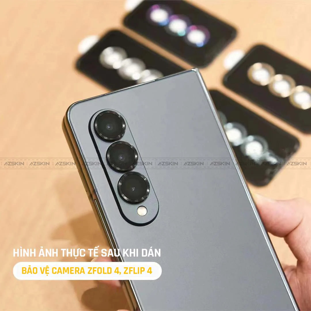 Hình ảnh thực tế dán bảo vệ camera Z Fold4