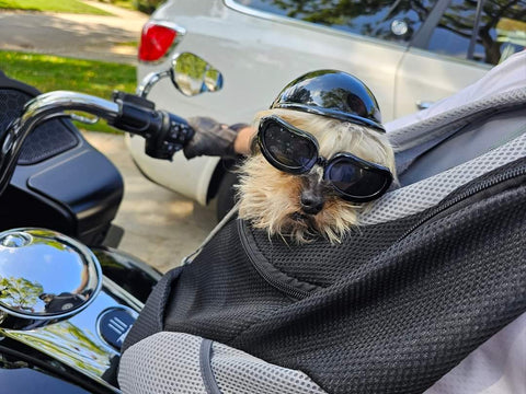 Cy On his motorcycle