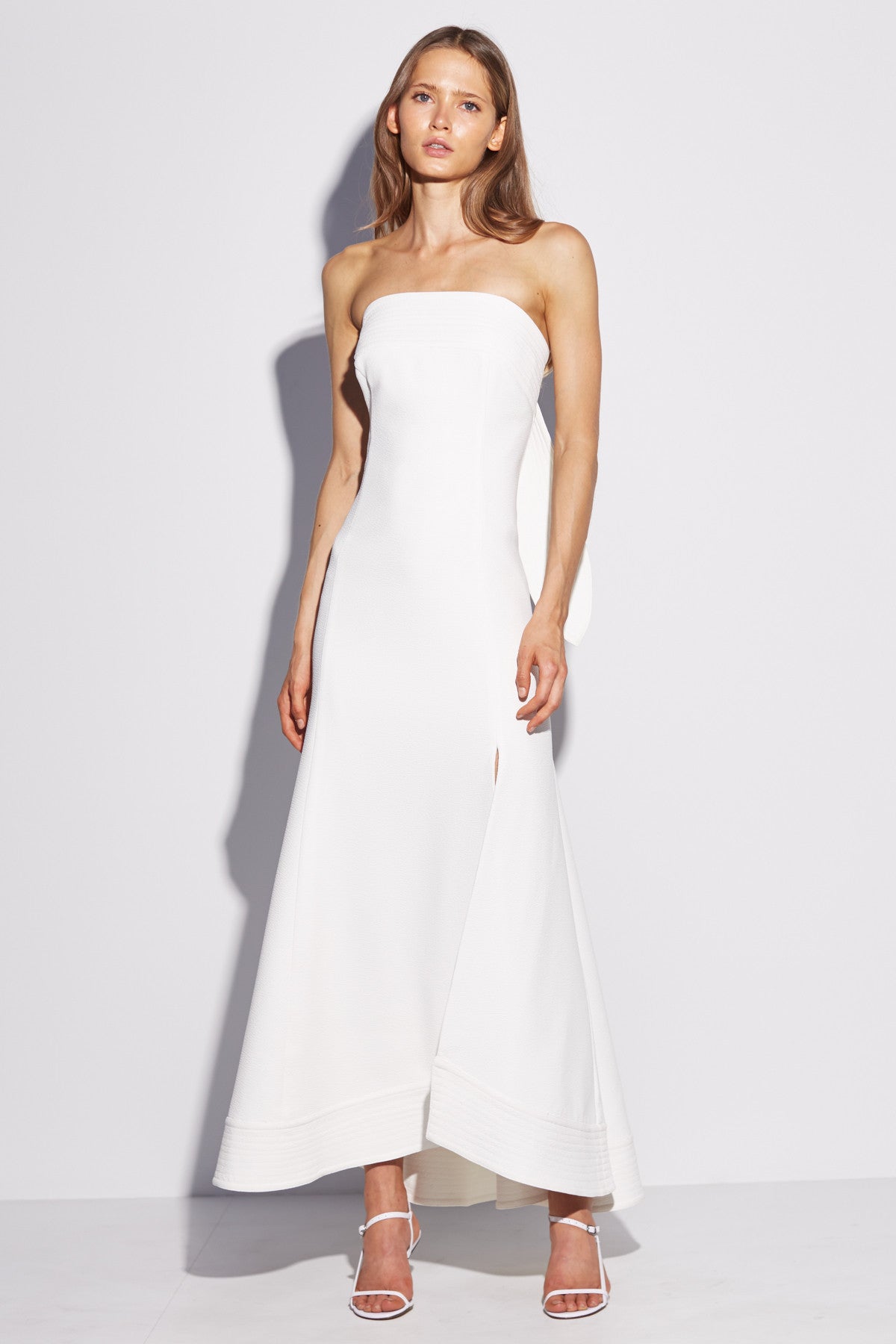 ivory strapless dress