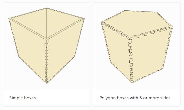 MakerCase: parametric vector drawings for laser-cuttable boxes