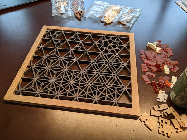 Laser cut kumiko panel
