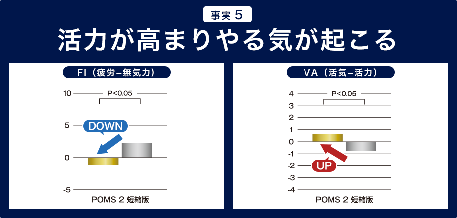 【事実5】活力が高まりやる気が起こる