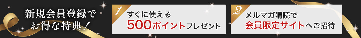 新規会員登録で500ポイントプレゼント