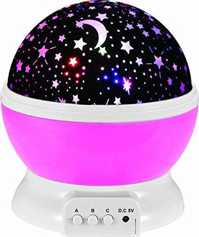 Night Projection Lamp Stars And Moon Theme For Kids And Adults