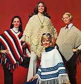 1960's Women Wearing Ponchos