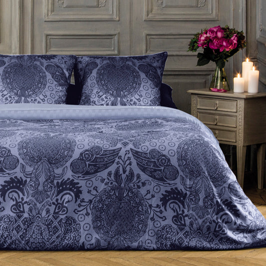 Housse De Couette 140X190-200Cm+1 Taies D'Oreillers 65X65Cm Lac Bleu Parure  De Lit 1 Personnes 100 Fils-Cm² En Microfibre Av[u5442]