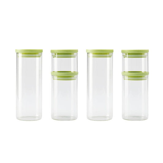 Set de 3 boîtes alimentaires en verre avec couvercles hermétiques – 0.6l +  1l + 1.5L